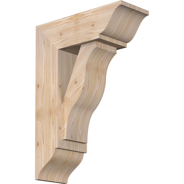 Ekena Millwork Funston Traditional Smooth Bracket w/ Offset Brace, Douglas Fir, 7 1/2"W x 20"D x 28"H BKT0806X20X28FST01SDF - main